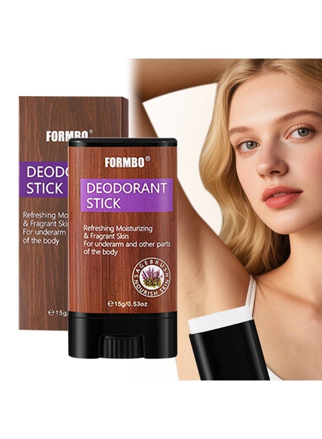 FORMBO Antiperspirant and deodorant body cream for underarms to reduce body odor. Body fragrance stick that retains scent. Body stick that stops sweating and keeps dry15g (#sagebrush) - Image 1